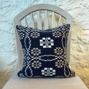 Penmachno Navy Welsh Cushion